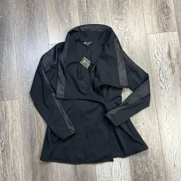 DG2 by Diane Gilman Women's Jacket Ponte Shawl Collar Black - Picture 8 of 8